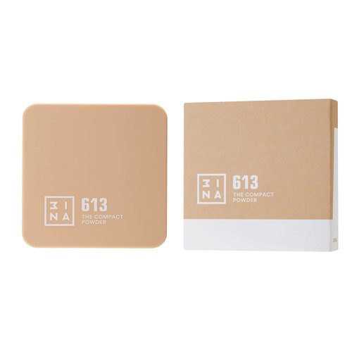 3INA The Compact Powder 613 - Gives An Even, Natural And Silky Finish - Comfortable And Luminous Texture - Easy To Blend - Uniform Coverage - Enhances The Skin Tone - Cruelty Free And Vegan - 0.44 Oz