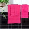 Belizzi Home Ultra Soft 6 Pack Cotton Towel Set, Contains 2 Bath Towels 28x55 inch, 2 Hand Towels 16x24 inch & 2 Wash Coths 12x12 inch, Ideal Everyday use, Compact & Lightweight - Hot Pink