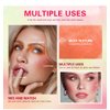 Lovelycat Blush Rare Beauty Liquid Blush Cream Blush Stick For Cheeks Natural Blendable Powder Blusher Stick On The Go Blush Brushes For Makeup Cheeks,Natural Waterproof, Long Lasting (orange)