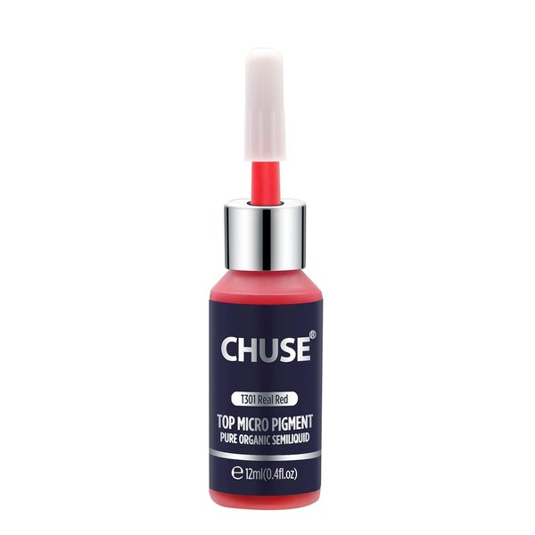 CHUSE Microblading Ink Permanent Makeup Pigment 0.4oz/12ml Lip Color Ink Microblading Pigment for Lips (T301 Real Red)