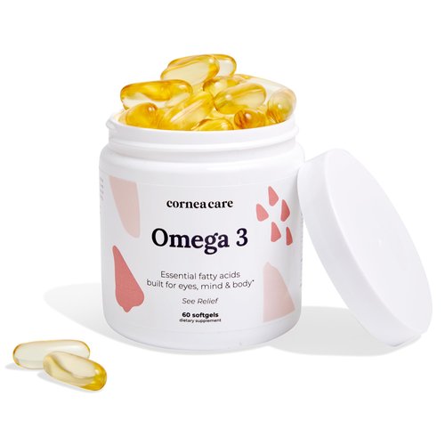 CorneaCare Triple Strength Omega 3 Fish Oil, Addressing The Nutritional Needs of Your Eyes, Body, and Mind | Omega Fish Oil for Eyes | Omega 3 Supplements | Pure Omega 3 | 60 Softgels
