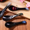 Ceramic Asian Soup Spoons Chinese Japanese Soup Spoon for Ramen Pho Miso Wonton, Set of 4
