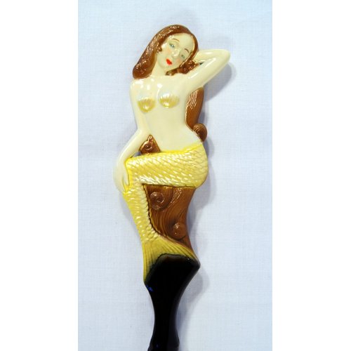 Hand Painted Back Scratcher Yellow Mermaid 18"