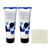 Bath & Body Works Wildberry & Chamomile 2 Pack Body Cream Bundle with a Natural Oats Bar Soap - Full Size