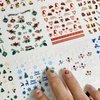 30 Sheets Christmas Nail Art Stickers Nail Decals 3D Self Adhesive Santa Claus Elk Snowman Christmas Tree Nail Art Supplies Winter Nail Stickers for Women DIY Acrylic Nail Decorations