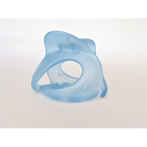 Generic Lite blue velvet like hair claw clip