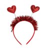 LKQBBSZ Red Valentine's Day Heart Headband Hair Band Red Hearts Boppers Hairband for New Year Holiday Wedding Birthday Party Gift