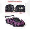 iPariser Toy Cars McLaren Senna Model Purple Alloy Collectibles Die-cast Vehicles with Sound and Light