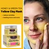 AICHUN BEAUTY Clay Face Mask Deep Cleansing Exfoliation Soothing Repair Remove Blackheads Facial Moisturizing Anti-Acne (HONEY & GREEN TEA (YELLOW))