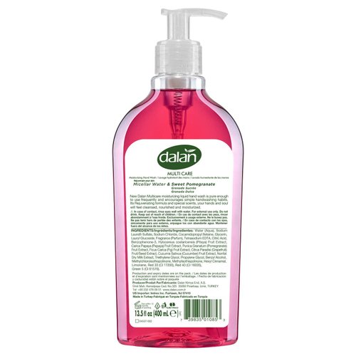 Dalan Sweet Pomegranate Multicare Ultra Moisturizing Liquid Hand Soap for Normal and Dry Hands Fresh Clean and Soft Feeling (13.5 Fl Oz / 400 mL (Pack of 1))