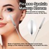 5pcs Makeup Spatula Korean Set,Including Foundation Spatula Makeup Korean Stainless Steel Makeup Palette Acrylic Cosmetic Palette,Makeup Mixing Palettes Cosmetic Spatula Tool (Transparent+metal)