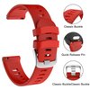 ISABAKE Watch Band for Garmin Forerunner 245/245 Music/Forerunner 645/645 Music,Compatible with Garmin Vivoactive 3 /Venu Sq/Vivomove HR，20mm Soft Silicone Replacement Wristbands (Red)