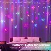 120 LED Butterfly Curtain Fairy Lights USB Plug in,8 Modes 20FT Copper Wire Firefly Twinkle String Lights with Timer/Remote for Bedroom Dorm Wedding Party(Rainbow)