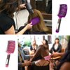 MOODKEY 2PCS Curved Vented Hair Brush Boar Bristle Hair Brushes Paddle Detangling Brush Professional Styling Hairbrushes Detangler for Women/Men/Kids Wet Dry Thick Curly Straight Hair (Pink+Purple)