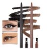 Kaely 2Pcs Black Light Brown Shimmer Gel Eyeliner,Eye Liner Waterproof Smudge Proof,Multi-Use Pencil Eyeliner,Built in Sharpener,Longwearing Eye Makeup,delineador de ojos contra el agua,01+04