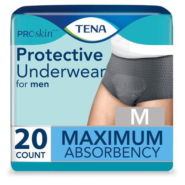 TENA ProSkin™ Protective Incontinence Underwear for Men, Moderate Absorbency, Small/Medium, 20 Count