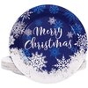 Whaline Christmas Paper Plates White Blue Snowflake Round Disposable Plates 9 Inch Merry Christmas Decorative Tableware for Christmas Winter Holiday Dinner Birthday Party Supplies, 24Pcs