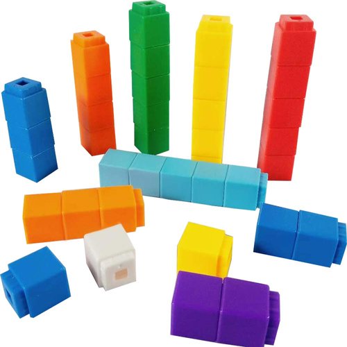 RAINBOW TOYFROG Math Manipulatives Counting Cubes, Educational Number Blocks, Kindergarten Learning Activities Math Cubes, Set of 100 Number Blocks Toys for Kids Ages 3 Above…