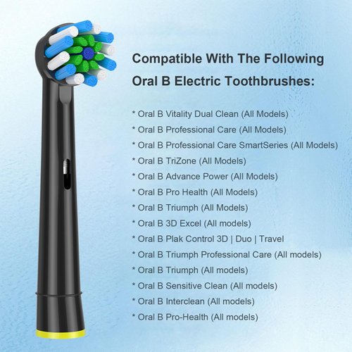 AOBAMA Replacement Toothbrush Heads Fits Oral B Brush for Replacement Brush Head Clean Heads for Oral B Pro1000/1500/Pro300