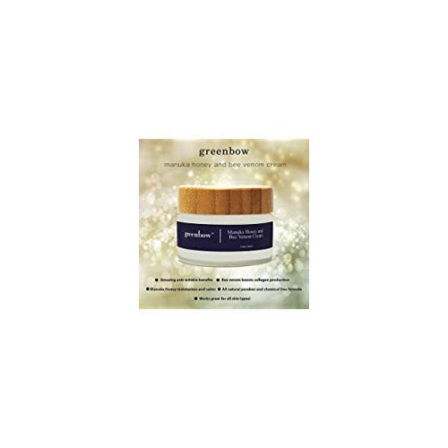 Greenbow Bee Venom Mask Anti-Aging Cream w/Manuka Honey (15+) Organic & Natural Anti-Wrinkle Cream & Anti-Aging Cream to Help Improve Skin Elasticity, Ease