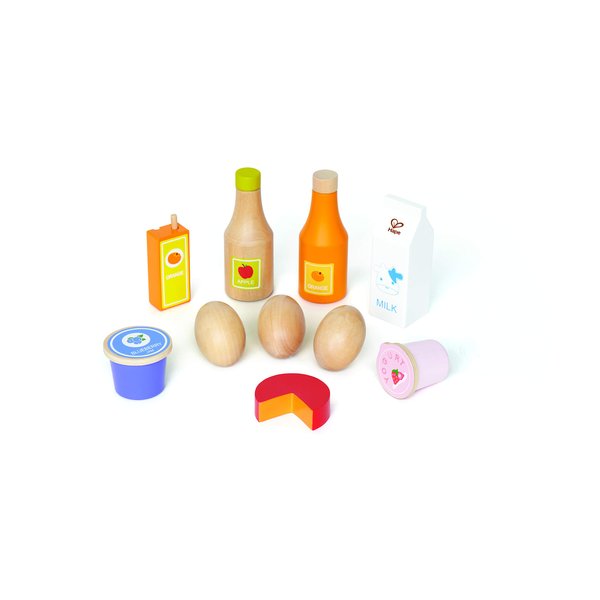 Hape Healthy Basics Kid's Wooden Play Kitchen Accessories Food Set