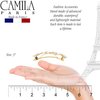 Camila Paris CP3169 French Hair Barrette Clip for Girls, Handmade, White, Gold Metal Clasp Strong Hold Grip Hair Clips for Women, No Slip and Durable Styling Girls Hair Accessories, Made in France