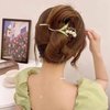 2 PCS Bellflower Hair Claw Clips, Vintage Non Slip Twist Hair Barrette Claw Clamp Hair Styling Accessories for Women Ladies