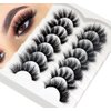 Losha False Lashes Super Fluffy Faux Mink Eyelashes Dramatic Long and Full Fake Eyelashes 7 Pairs Pack Volume Lashes