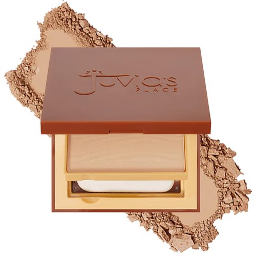 Juvia's Place I am Magic Powder Foundation M4 Bogota - Compact Pressed Face Makeup Professional Matte Clean Finish Skin Clarity Setting Powdered Blend Fresh Waterproof Blot Mirror Puff Cosmetics