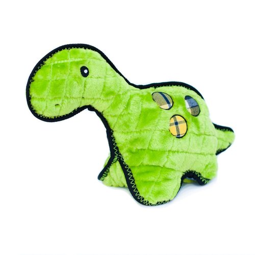 Zippy Paws - Z-Stitch Grunterz Durable Stuffed Squeaky Dog Toy - Donny the Dinosaur