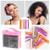 80 Pieces Hair Perm Rods Short Cold Wave Rods Plastic Perming Rods Hair Curling Rollers Curlers with Tail Comb & HairClips for Hairdressing Styling(Orange,Beige,Gray,Purple,4 Sizes)