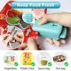 TYHJOY Mini Chip Bag Sealer, Handheld Heat Vacuum Sealer and Cutter, Portable Resealer Machine for Snack Plastic Fresh Bags Cookies - Green - 2xAA Batteries Included