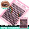 Bodermincer Lashes Clusters 10+12mm/12+14mm/14+16mm/16+18mm/10-12-14-16mm/14-16-18mm Mixed and 8-20mm to Choose Lashes Extension Kit lash Clusters Lashes Wispy Eyelash Extension （16mm)