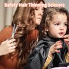 CIICII Kids Hair Cutting Scissors Shears Kit, Safety Round Tip Hairdressing Scissors Set (Hair Trimming Grooming Thinning Shears) for Baby Toddler Children, Hairdresser Home Salon Barber Haircut Kit