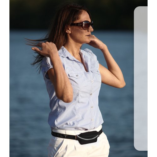 SPIbelt Diabetic Belt Men Women, T1D Diabetes Insulin Pump Epipen Waist Pouch, Medical Devices Accessories, Adjustable. Black with Black Zipper