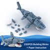 Neomoner Shark Building Blocks Party Favors, 2 in 1 Deep Sea Creatures Building Toy Set, Party Favor for Age 6-12 Years Old Boys & Girls Valentine's Day, Birthday (230pcs)