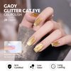 GAOY Glitter Cat Eye Gel Nail Polish Set with Magnet Colorful Galaxy for Holographic Cat Eye, Salon Gel Manicure and Nail Art DIY at Home