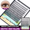 Dedila 200Pcs Handmade Individual False Eyelashes Thickness 0.07mm D Curl Mixed 10-12-14mm /11-13-15mm/12-14-16mm/16-18-20mm 3D Volume Cluster Eye Lashes Etensions (11-13-15mm)