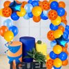 Dragon Balloons Dragon Z Party Supplies - 139 Pcs 7 Stars Balls Birthday Balloon Garland Arch Kit, Dragon Z Ball Latex Balloon Arch For Video Game Cartoon Ball Birthday Party Decorations (blue)