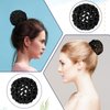 Hair Nets Invisible Knit Hairnets for Ballet and Dance - Elastic Edge Mesh Hair Bun Holders and Skating Snoods for Girls (8PCS, Black)