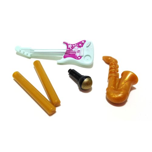 LEGO Music Minifigue Accessory Kit: Guitar, Saxophone, Microphone, Drum Sticks