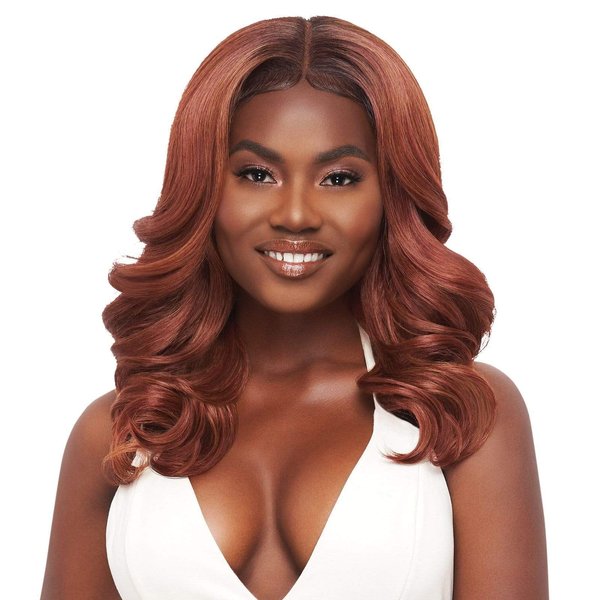 Outre Perfect Hair Line Synthetic 13x4 Faux Scalp Lace Front Wig - ELLA (1B Off Black)