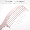 Wet Brush Detangling Comb, Unisex - 1 Count, Black, Wave Tooth Design, For Wet or Dry Hair, No Pulling or Tugging, Prevents Snagging & Breakage (Light Pink)