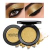 HOOMUSS Gold Eyeshadow Single, Handmade Pressed Eyeshadow Palette, Long Lasting With No Creasing, Intense Color Pigmented Gold Eye Shadow (Gold)