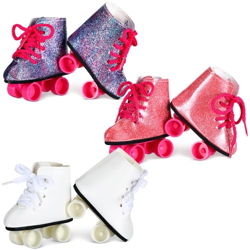 Bencailor 3 Pairs18 Inch Doll Boots Winter Doll Shoes Elf Doll Shoes American Dolls Shoes for Doll(Novelty Style)