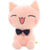 ECTY Cat Plush Cute Plushies, Pink Cat Plushie, Cat Stuffed Animals, Kawaii Plush Toys for Kids - 11 inch