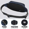 WATERFLY Fanny Pack Waist Bag: Runner Small Hip Pouch Bum Bag Running Fannie Pack Phanny Fannypack Waistpack Bumbag Beltbag Sport Slim Fashionable for Jogging Hiking Woman Man (Navy Blue)