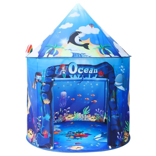 KIRKJUFELL Premium Under The Sea Kids Tent, Ocean Mermaid Play Tent for Kids as Toys, Pop Up Princess Tent for Boys & Girls as Kids Play House. Unique Play Tent Indoor Pretend Play for Toddlers 3-5