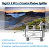 NEWCARE Digital 4-Way Coaxial Cable Splitter 5-2400MHz, RG6 and RG59 Compatible，4 Port Coax Splitter for Satellite, Cable TV, Antenna System, High Speed Internet and MoCA Network