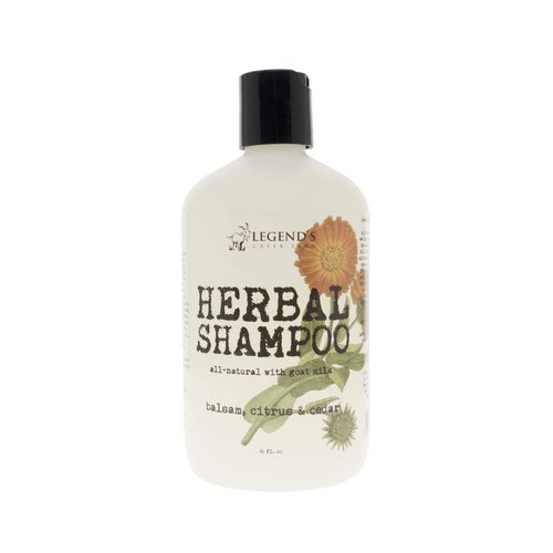 Legend's Creek Farm, Herbal Goat Milk Shampoo, Gently Cleansing & Soothing, Calendula, Rosehip, & Ginseng, For Dry & Damaged Hair, Handmade in USA, 16 fl. Oz (Balsam, Citrus & Cedar H.S.)
